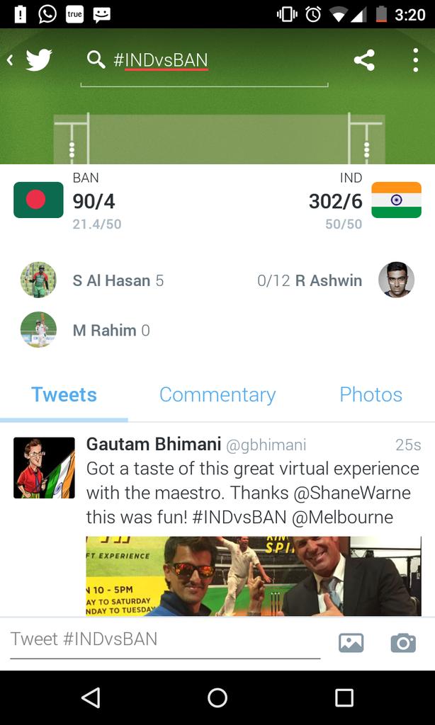 _bapatism's tweet image. Impressed by d level of customisation. #NewTwitterInterface. Every player&apos;s #twitter accounts r linked! Wow! #CWC15