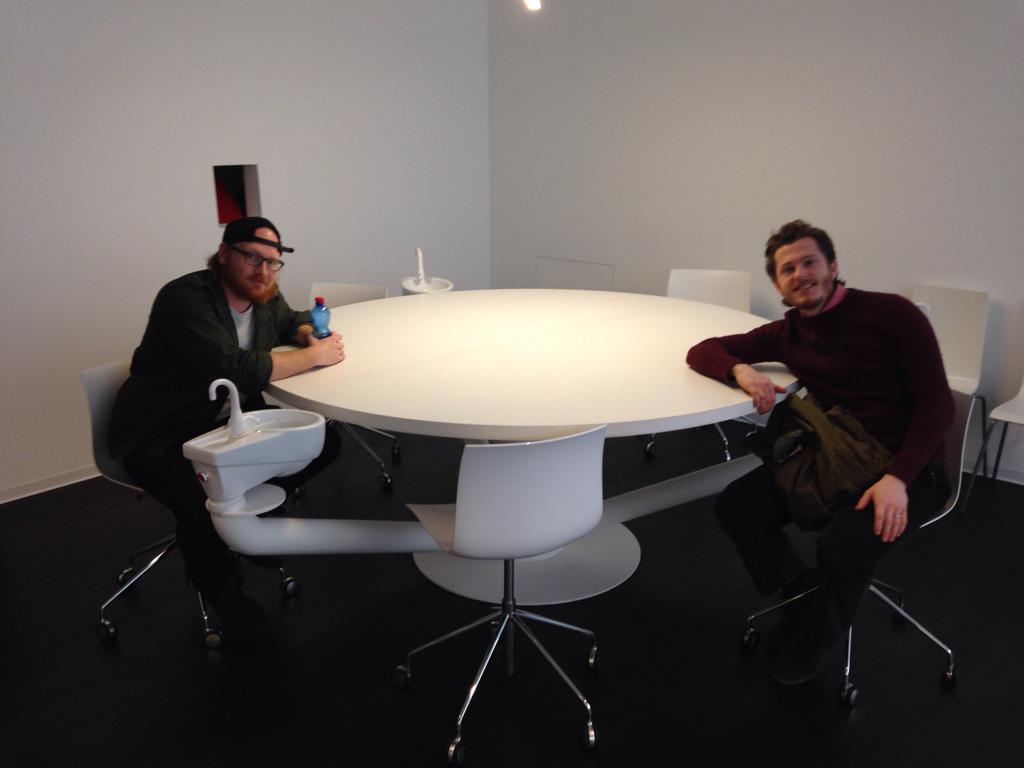 Cupping round table in Milan <a href="/Colonna_Smalls/">Colonna and Smalls</a>  <a href="/AssemblyRoast/">Assembly Coffee</a>