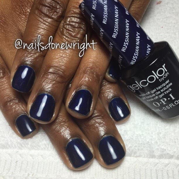 Nailsdonewright's tweet photo. Opi Gel Color...Russian Navy @OPINAILS @OPI_PRODUCTS http://t.co/uwj57jUWuI