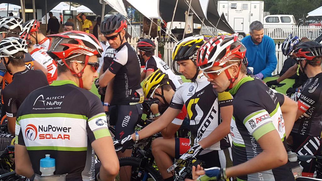 nupower01's tweet photo. Our Pro @AbsaCapeEpic team getting ready for Stage 4. Good luck guys go and get them. http://t.co/uqu4I9g3tK