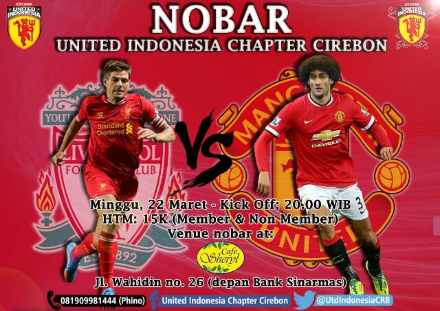 [NOBAR] LFC vs MUFC | Minggu, start pkl 20:00 wib | @SherylCafe234 (Jl Wahidin) | Big match nih, ayo nobar!