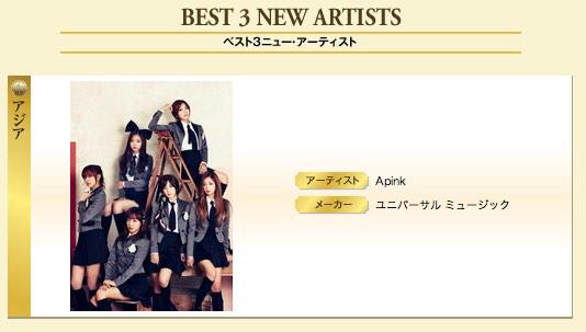 apink__2011's tweet photo. 「第29回 日本ゴールドディスク大賞」ベスト3ニュー・アーティスト(アジア) 受賞しました！ありがとうございます! http://t.co/DJRp15hHEI