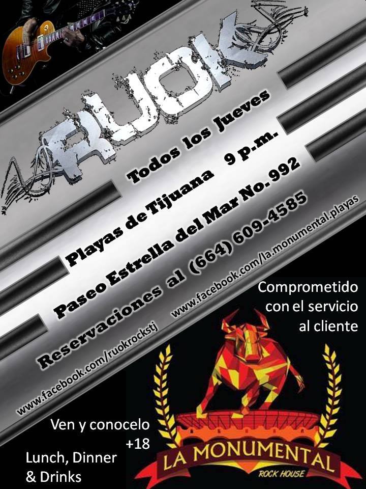 Este Jueves es de Ladies Rock Night!! 9pm en La Monumental Bar de Playas de Tijuana! Consulta facebook.com/ruokrockstj