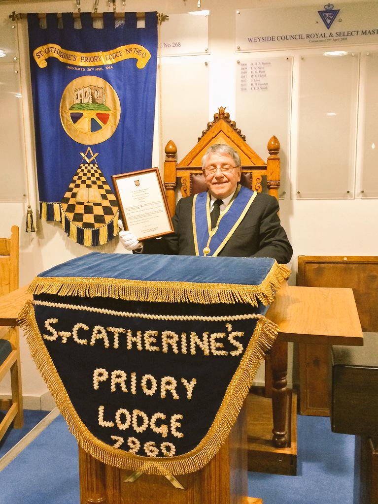 StCatspriory's tweet photo. WB Brian Westen received his certificate for 50 service to Freemasonry last night. Very proud moment (for all). 📜🌞🌝🌎 http://t.co/DALlOMfcmR