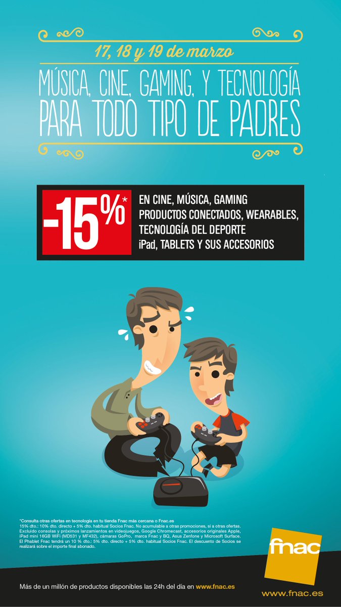 FnacMarbella's tweet photo. #FelizDiaDelPadre ¡Un hurra por ellos! Si le vas a comprar algo, aprovecha nuestro 15% de descuento y sorpréndele http://t.co/qQi2pDGxX3