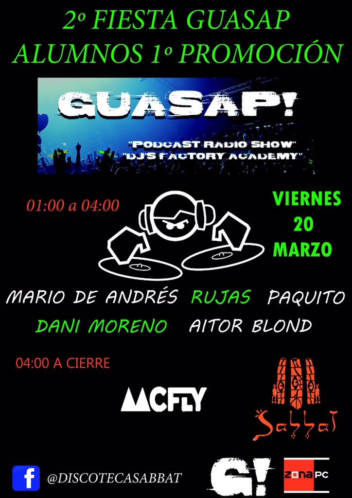 guasapradioshow's tweet photo. Esta llegando... PRÓXIMO VIERNES EN @DiscotecaSabbat !! #PromocionAlumnos #FormaParteDeAlgoGrande http://t.co/tp6iu8QEkR