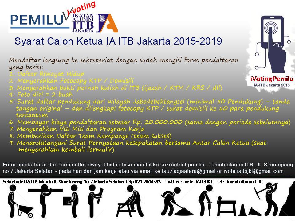 Siapa yang mau mendaftarkan diri menjadi Calon Ketua IA ITB Jakarta? Begini caranya....@radiokampusitb