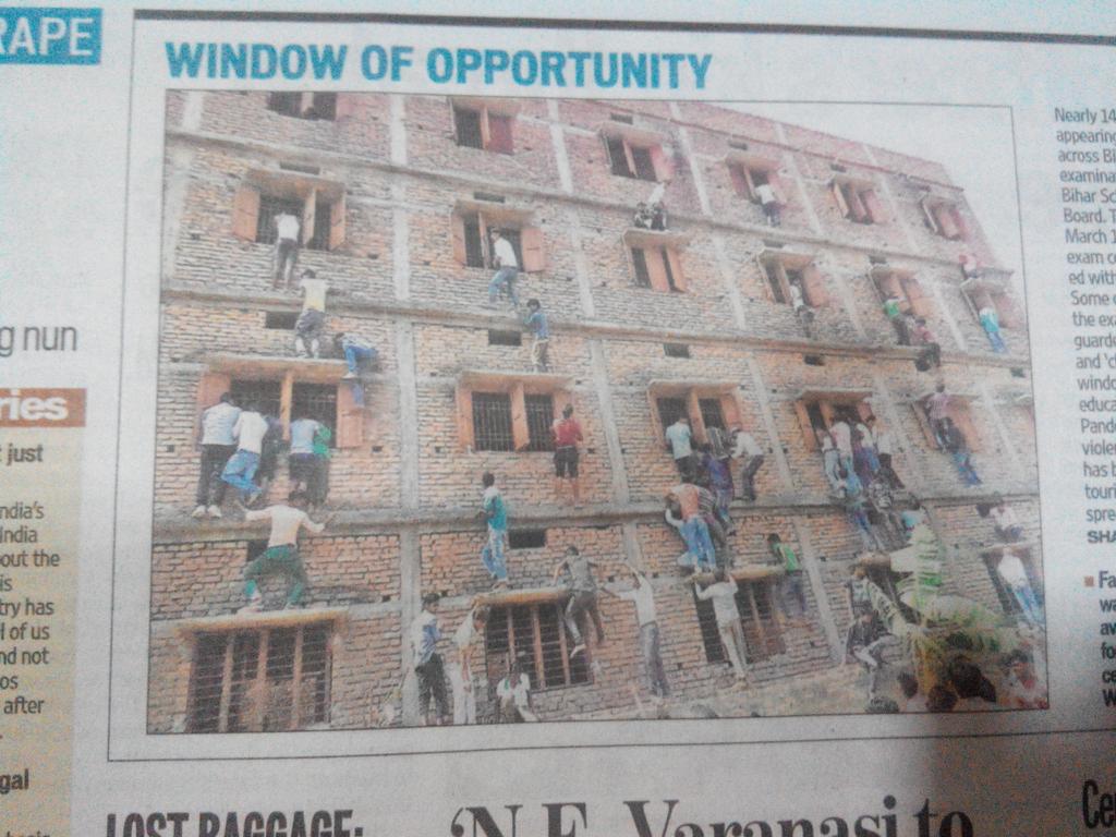 kankarbagh's tweet photo. Bihar Parents scaling new heights for their children exams. Education needs Window of Opportunity. @RavishKumarNDTV http://t.co/U5SeRMZvlg