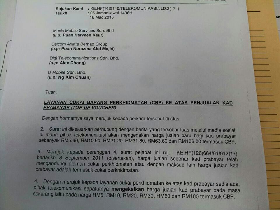 Surat Rasmi Kepada Kastam - Rasmi B