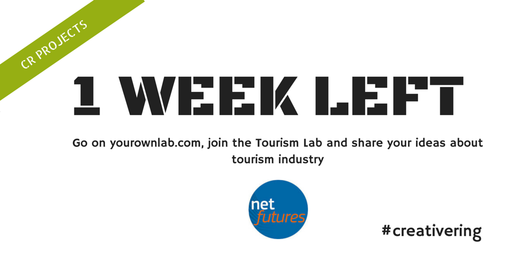 CreativeRing's tweet image. One week left to share your idea about tourism on yourownlab.com! They'll show at #netfutures15