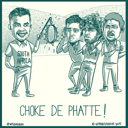 witandrun's tweet photo. Who's choking now? #SAvSL #CWC15 #CricketWorldCup #SriLanka #Chokers #WontGiveItBack #MaukaMauka #BleedBlue http://t.co/mtREjD332k