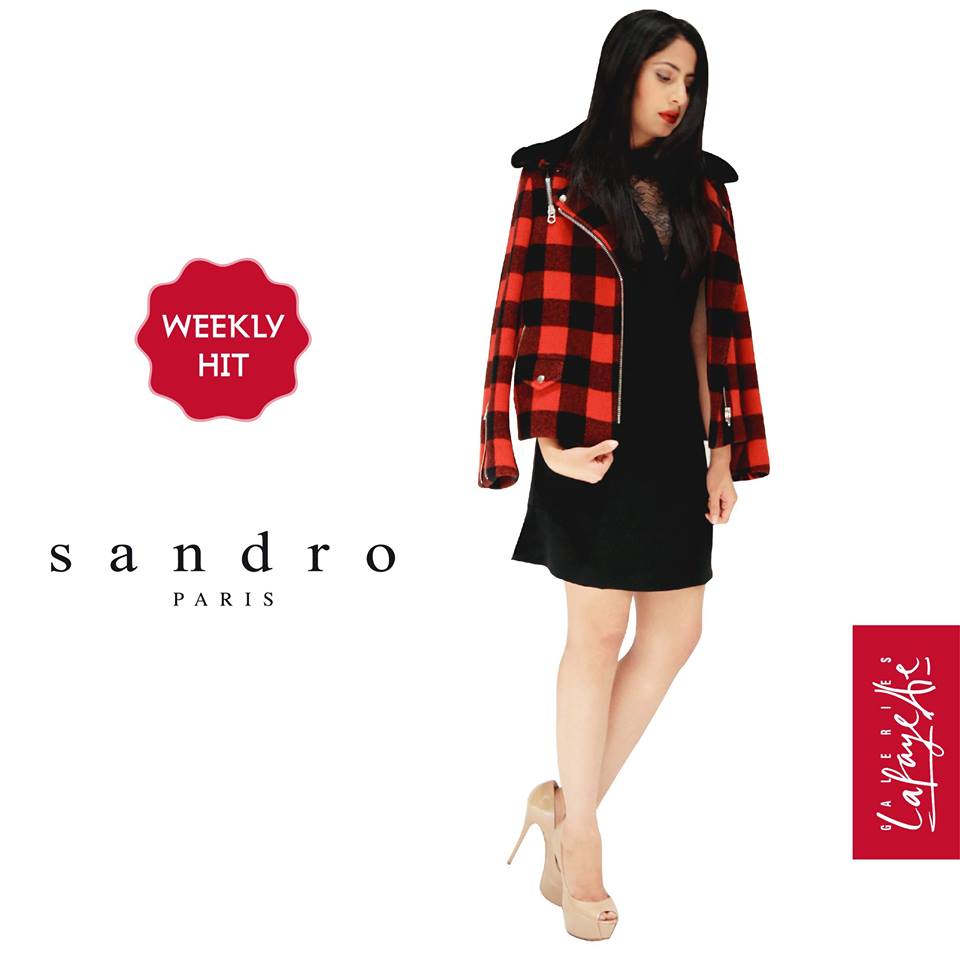 LafayetteJKT's tweet photo. A fun alternative to combine your #LittleBlackDress with #classic plaid #jacket from @SandroParis.#Fashion #WeeklyHit http://t.co/BCGvKEWRbW