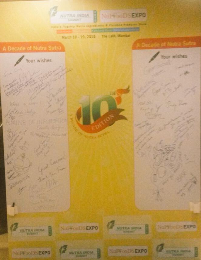 NutraIndia2015's tweet photo. #industry #leaders penned their wishes for Accomplishment of #decade of #NutraIsSutra  #NUTRAINDIASUMMIT #10NIS http://t.co/5eB1TabDvj