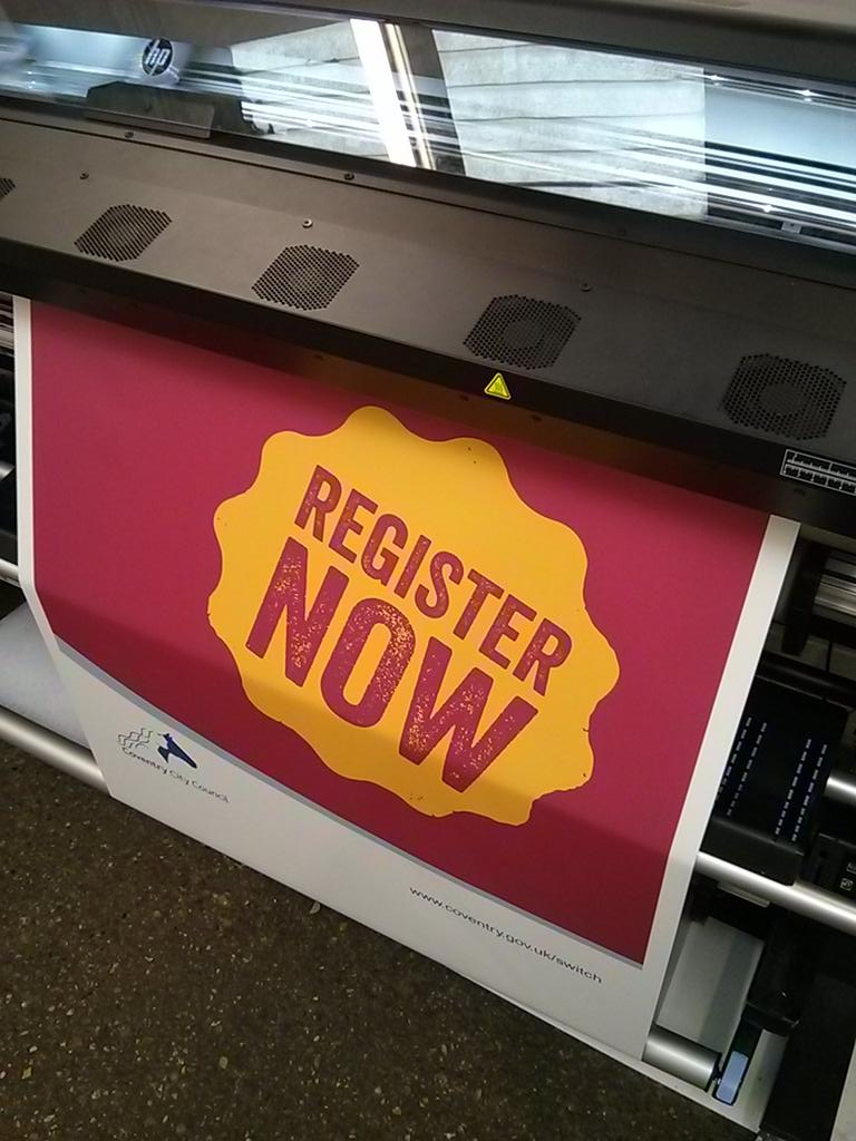 More of the fantastic #rollerbanners for <a href="/coventrycc/">Coventry City Council</a> printed on <a href="/NeschenSupplies/">Neschen Supplies</a> Nolite, on our new <a href="/HPUK/">HP UK</a> Latex360