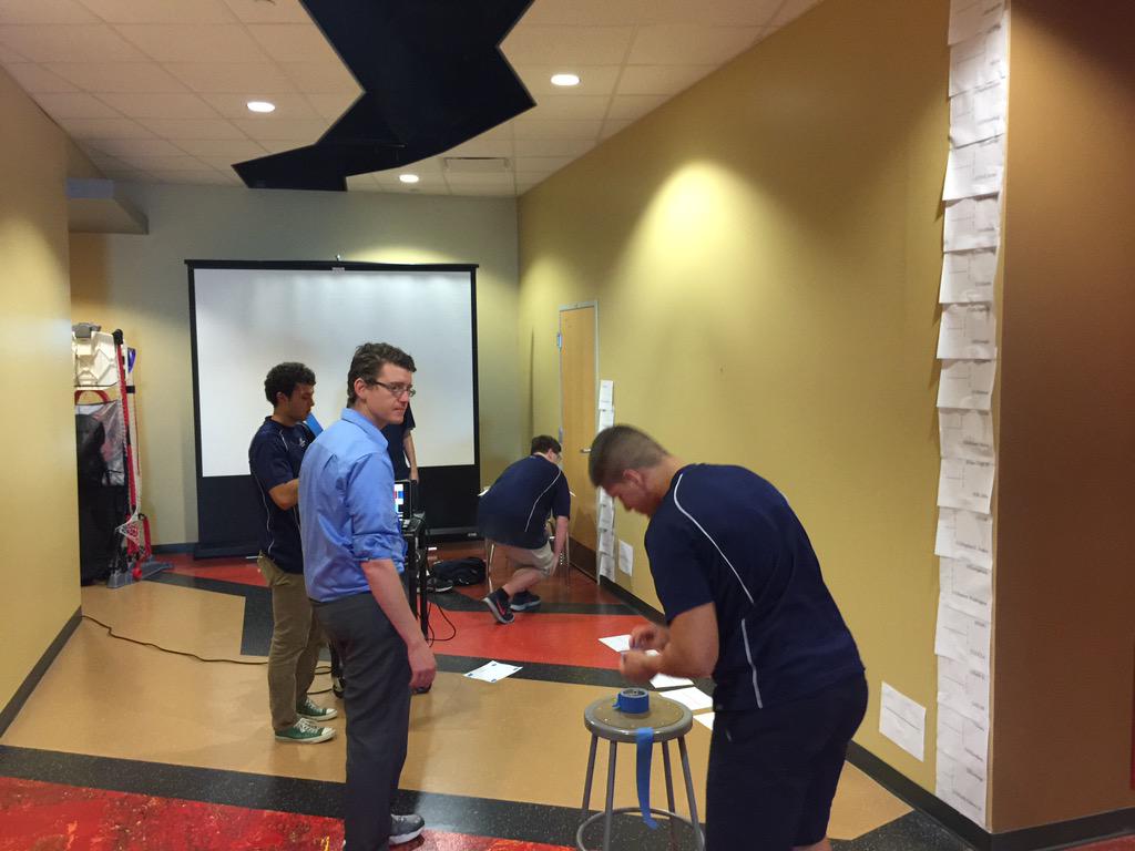 CCAStudentLife's tweet photo. Hard at work setting up until brackets and a massive screen! 4th Floor has all your March Madness needs! http://t.co/T1ff1Tc1np