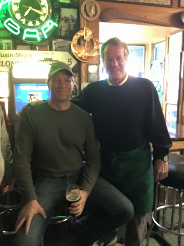 Jimmy with mike rowe yesterday, happy birthday mike! 
