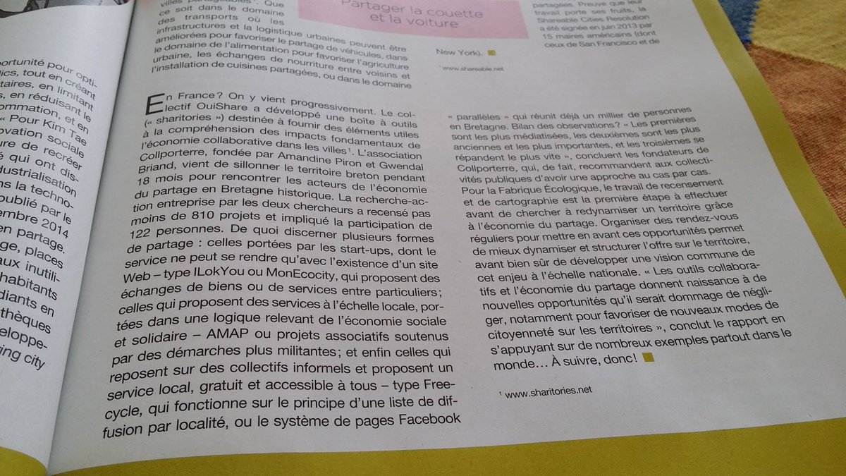 monECOCITY's tweet photo. @KaizenMag cite monECOCITY dans son dernier numéro. Chaque jour, nous oeuvrons pour agir en local. #ESS #ConsoCollab http://t.co/R9zjcP3drB