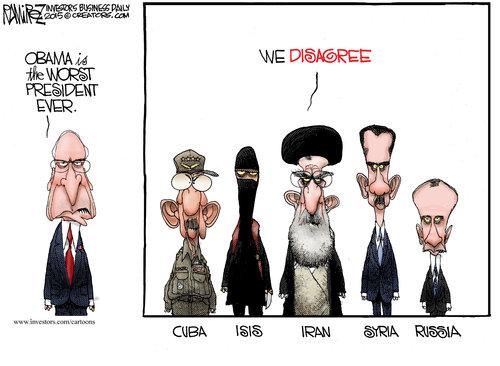 MRVvoort's tweet photo. I agree with Mr. Cheney, "worst POTUS in American history"...but don't think Cuba, ISIS, Iran, Syria, &amp; Russia agree. http://t.co/5aCLMTyxTT