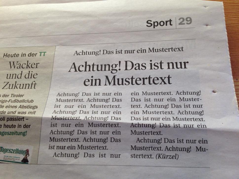 superchaos's tweet photo. In der gestrigen TT. #ibkt #Zeitung #fail http://t.co/cppDsQxrzk
