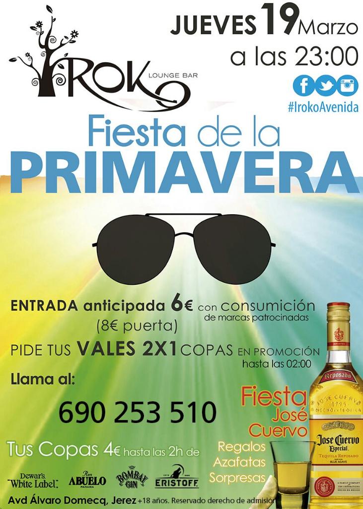 AleLahera's tweet photo. Hoy fiesta de la primavera en IROKO AVENIDA, entrada  +consumición 6€. 2X1 hasta las 02h. Que no te lo cuenten!! http://t.co/lHl6yZ7gxS"
