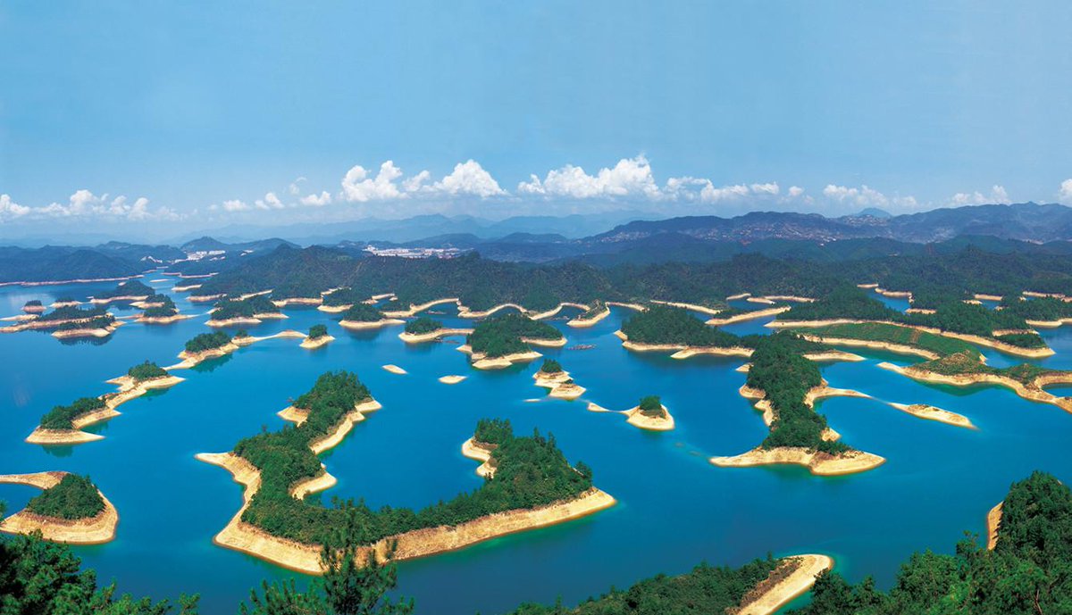 pix_earth's tweet image. Thousand Islands Lake, #China
