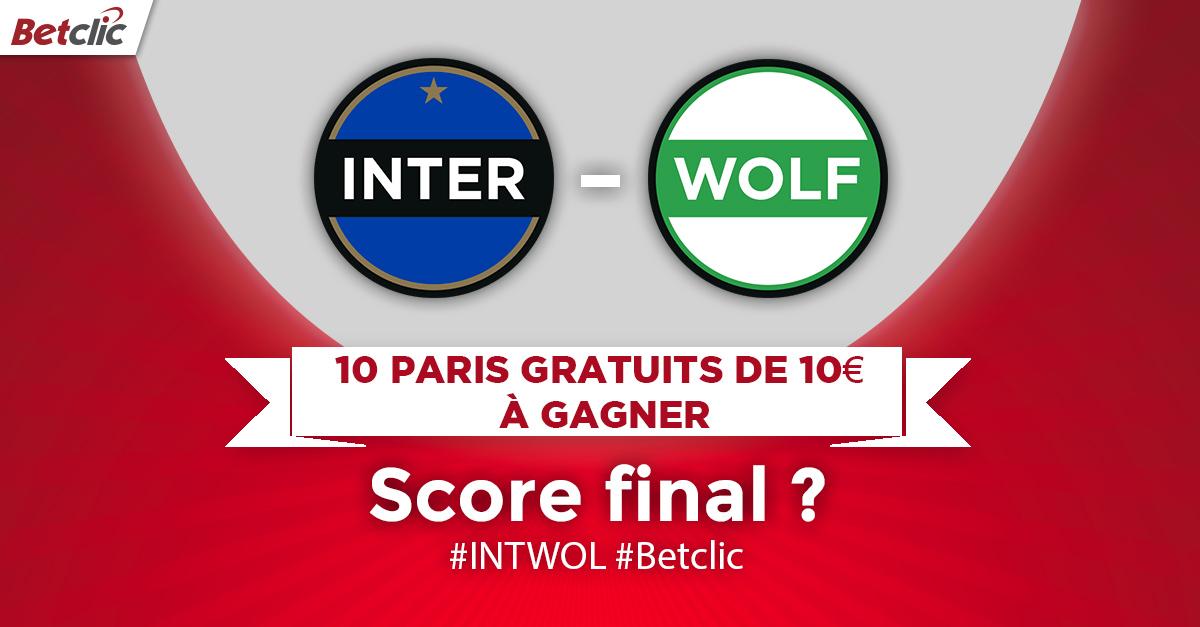 Betclic's tweet image. [#FreeBet] Qui sera le premier buteur de #INTWOL ? RT + votre réponse accompagnée du hashtag #Betclic #EuropaLeague