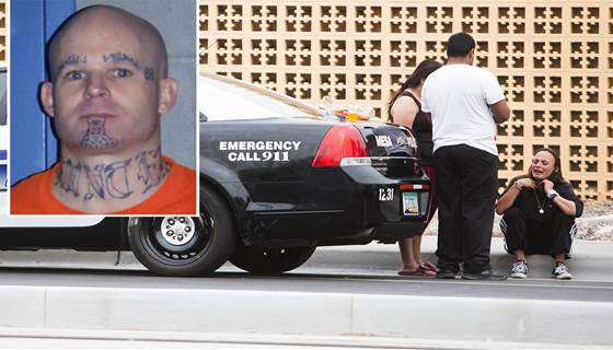 NBCNews's tweet photo. Arizona gunman identified as a neo-Nazi skinhead with a long prison record http://t.co/SfQHapB4vE http://t.co/UGx8HJaIoU
