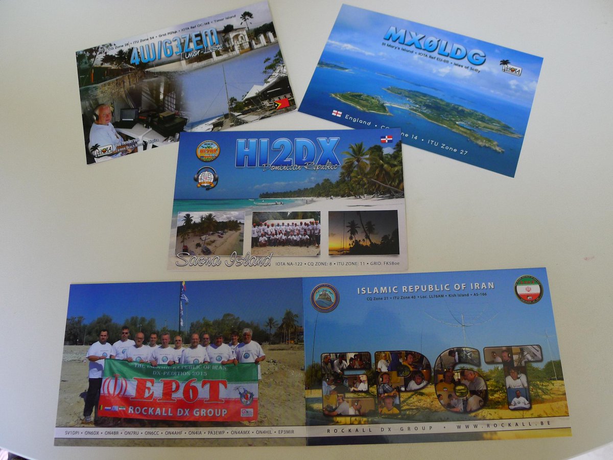 EI9KC's tweet photo. Nice QSL package RX from @M0URX MNI TNX Tim #hamr @RockallDX http://t.co/UFSh3DC33n
