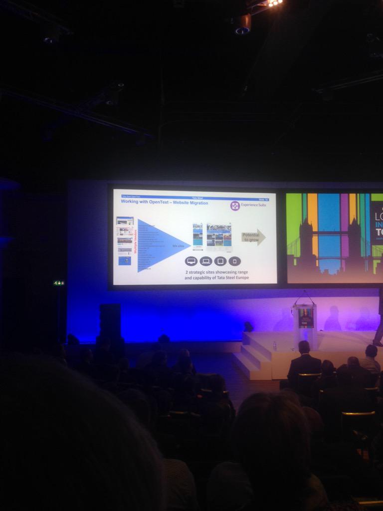 jon_beardsley's tweet photo. Migrate 50+ sites to 2 strategic websites in 6 months - #opentextCEM #otinnovate http://t.co/q2TMwLGUKC