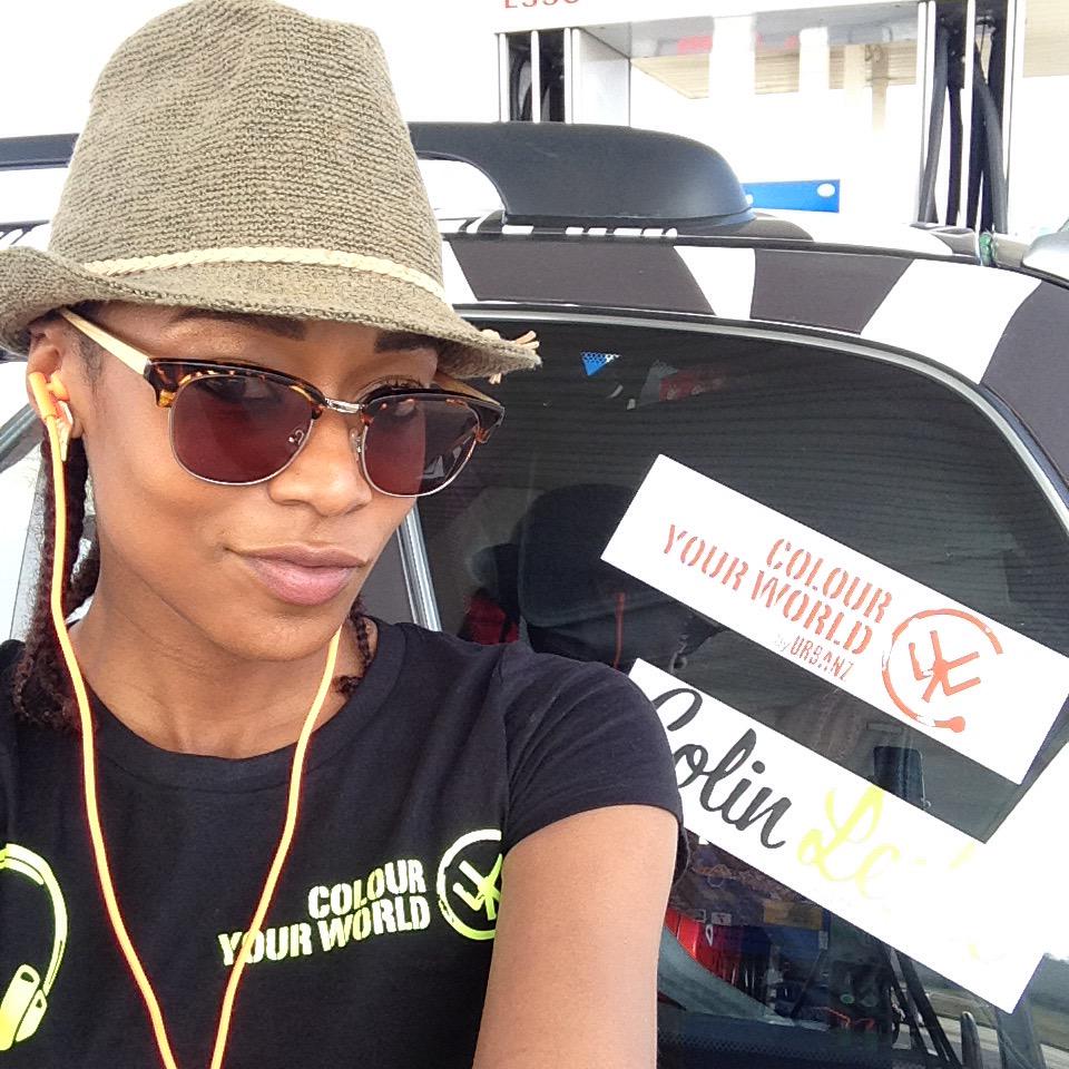 AnnalieseDayes's tweet photo. Colouring my world on this road trip to Nice!! @CYWbyUrbanz thanks for keeping the tunes coming!! #ModelsOnAMission http://t.co/ZfKEdPNej2
