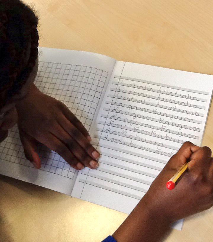 Oak are practising their beautiful cursive handwriting this morning