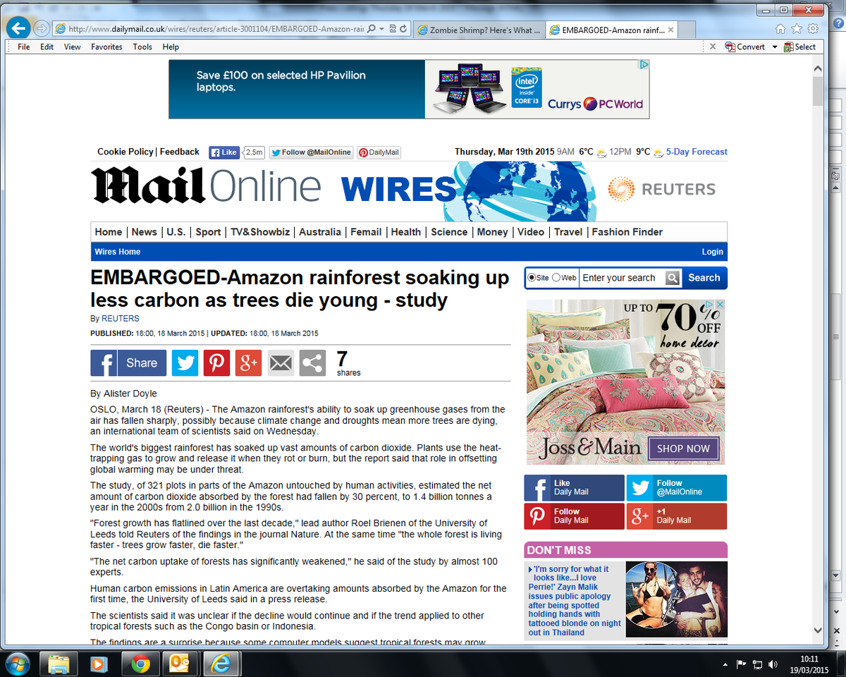 MrMMarsh's tweet image. Great example of #churnalism in action, even reprinting the 'Embargoed' headline warning:  cc @llantwit @shuclarke