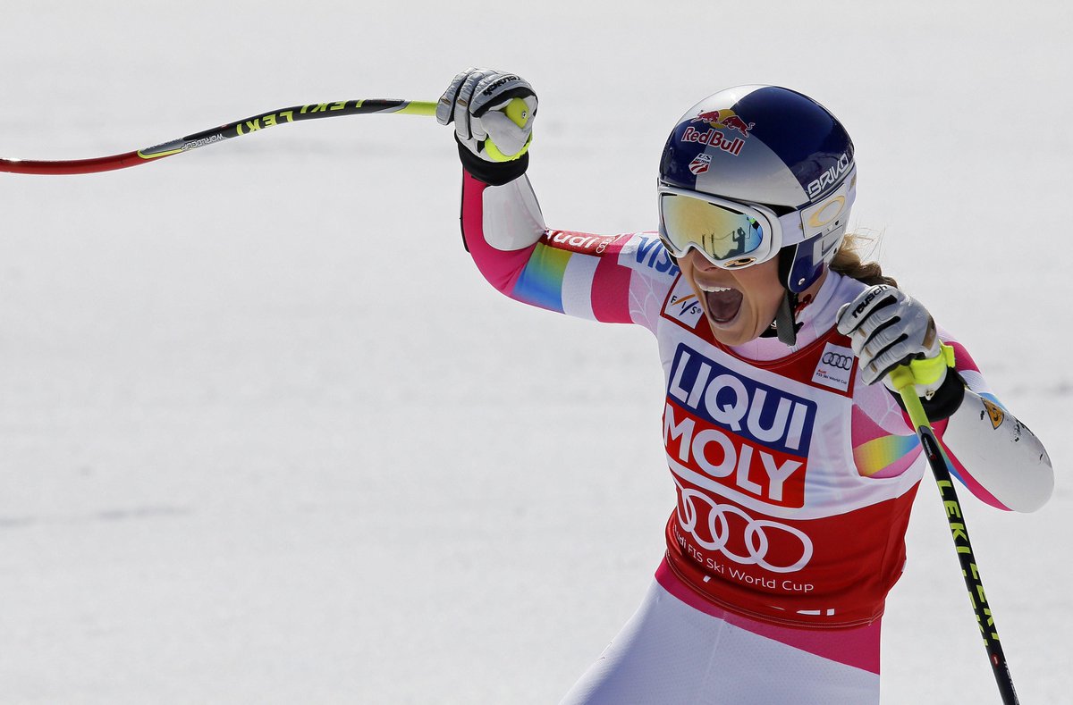 lindseyvonnfans's tweet photo. Yes @lindseyvonn did it :) 67th WIN &amp; 5th Super G Globe!!! ©Reuters #LV67 #5thGlobe http://t.co/DgZljuuukM