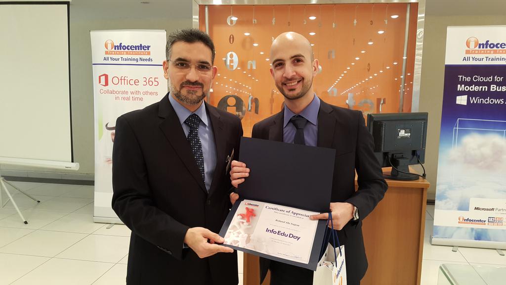 rolandanajem's tweet image. #Certificate of #appreciation from #infocenter #socialmedia #workshop #Kuwait @infocenterQ8