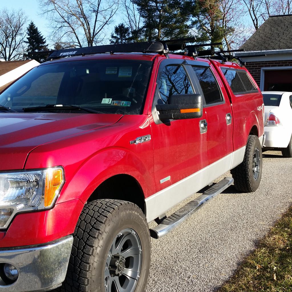 YakFisherPA's tweet photo. Got some new shoes on the #ecoboost yesterday #nitto #35s #leveled #hellbentsteel #irubeverytimeibackup http://t.co/ltF3vCY48H