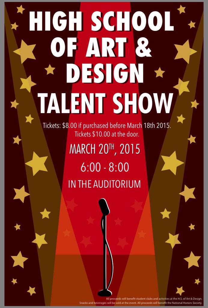 Talent Show tomorrow!