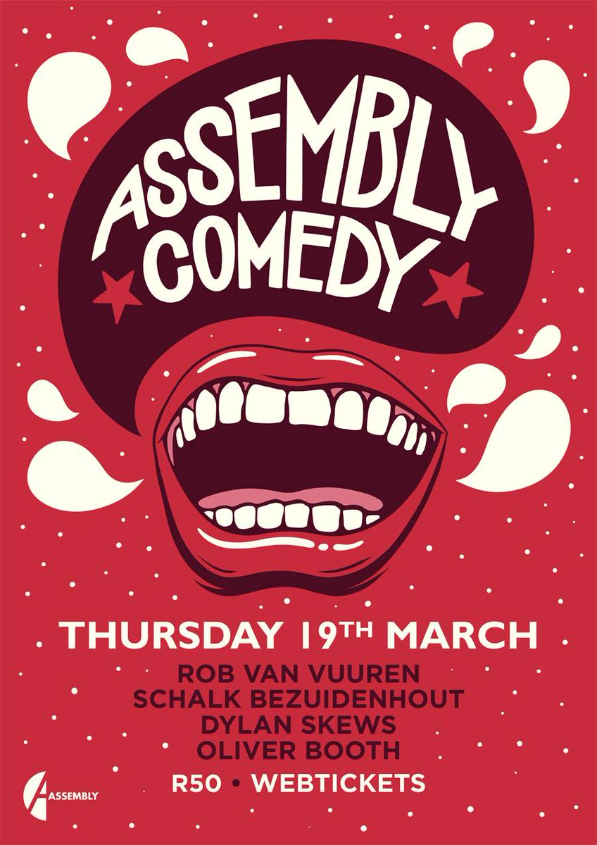 schalkiebez's tweet photo. TONIGHT #AssemblyComedy http://t.co/4bRet890uF