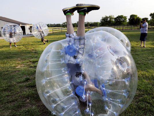 Pfeiffer_CAB's tweet photo. Wanna Try??
Bubble Ball &amp; Free Food will be set up this Saturday 12-6 outside Merner gym http://t.co/zX6W4yLpVC