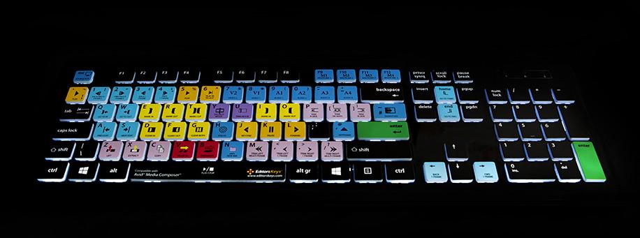 EditorsKeys's tweet image. Another day another backlit to see! The @avid Media Composer Backlit PC keyboard. #Avid #editing #video #backlit