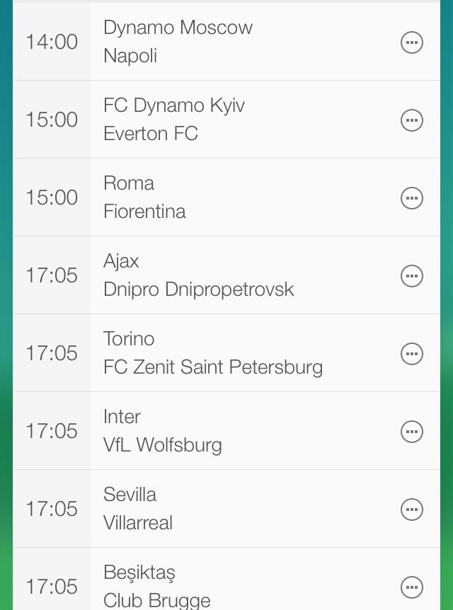 TTdeporte's tweet photo. El menú que tenemos de @EuropaLeague esta tarde. http://t.co/fatSaqxjLw