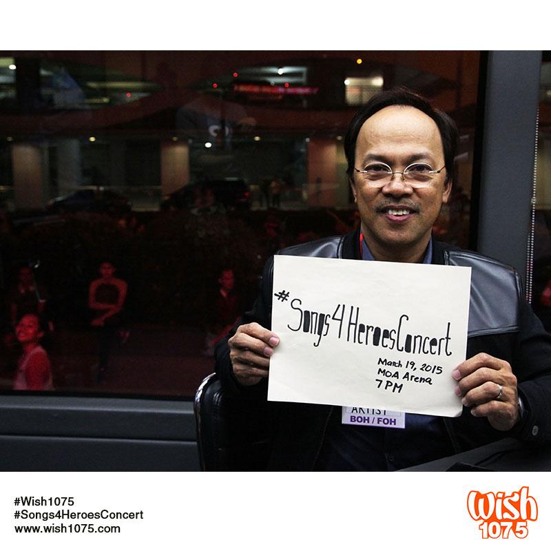 wish1075's tweet photo. Hello WISHERS! Noel Cabangon joins #Songs4HeroesConcert! What's your SONG for your HERO? Tweet now! #Wish1075 http://t.co/pnGZNVKRWh