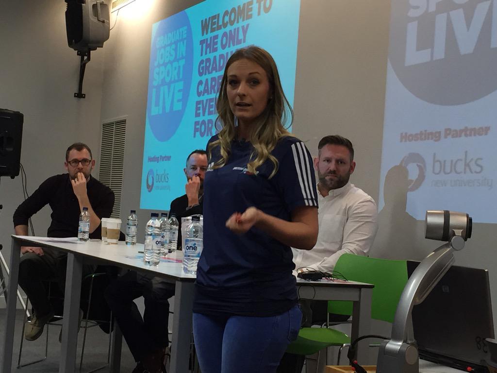 BucksSport's tweet photo. Great insight into life as an elite skier by @CharEvans1 #GJSLIVE @GJSLIVE @bucksnewuni http://t.co/IOQhS28Jkf