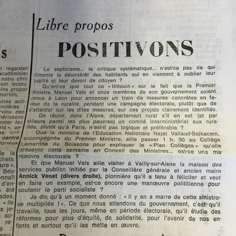 CyrilPetit's tweet photo. L'Aisne, département à enjeu des élections de dimanche. Voici l'édito du directeur du "Démocrate". #PrintLive http://t.co/fKj1bL5JmE