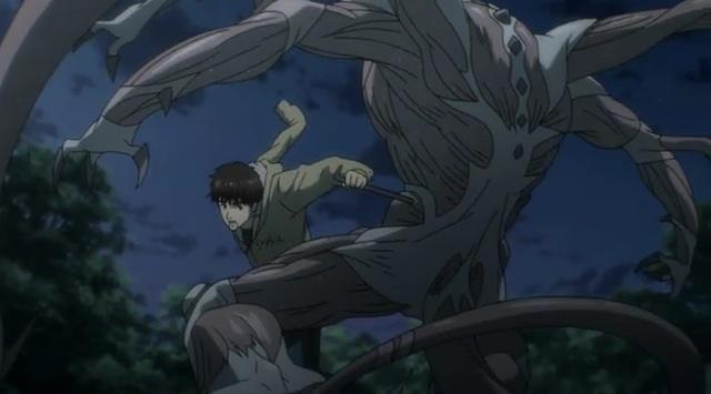 レバオン 寄生獣アニメ版 第23話 録画視聴 パラサイト後藤との対決も決着 産業廃棄物で埋まる鉄筋を脇腹に刺して倒す流れは自然に対する比喩 田村の言葉は伏線と パラサイト の存在を上手く表してた ここ2週は作品のテイストもシリアスだったね