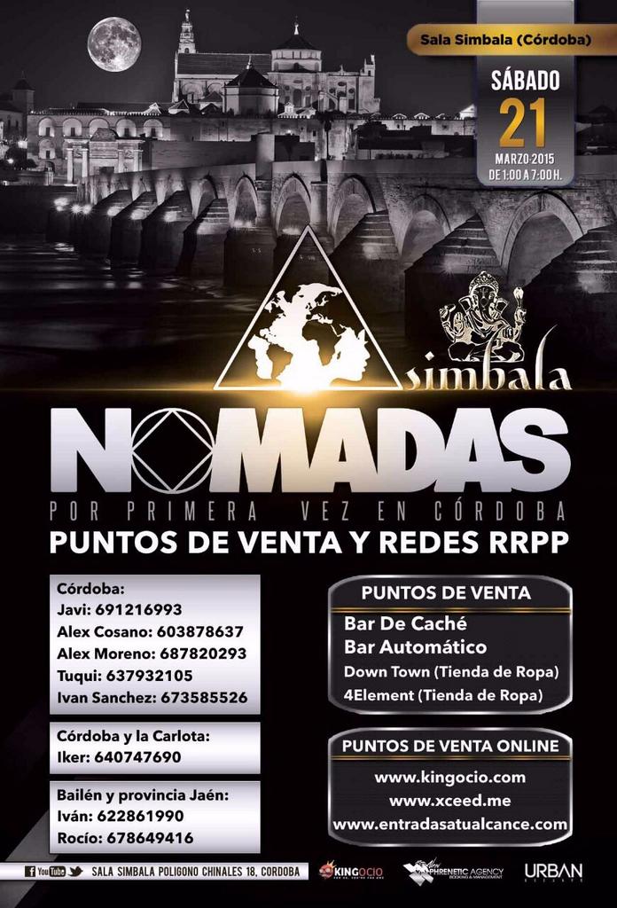 M100rrpps's tweet photo. Recordamos los puntos de venta para este Sábado con @fatimahajji en la fiesta @nomadasunited http://t.co/nGwB4fO8hV