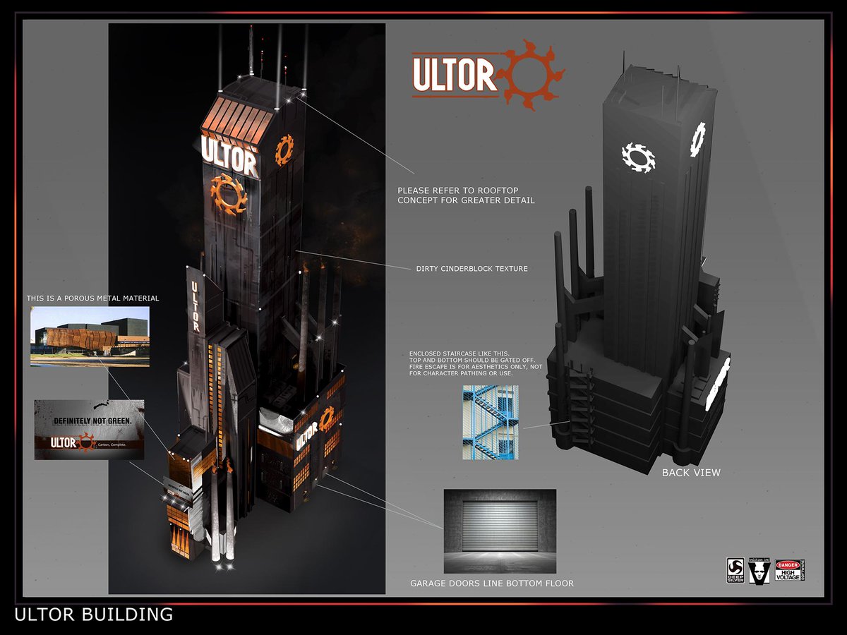 Take a look at the design of the Ultor Building from Saints Row: Gat out of...