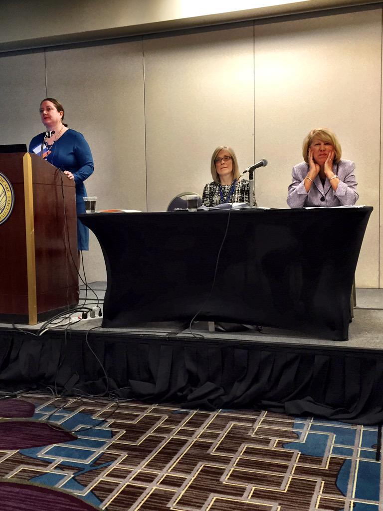 PresenceHealth's tweet photo. Panel takes questions from attendees CEO Sandra Bruce discusses behavioral interviewing at #PresenceHealth #ACHE2015 http://t.co/gnKbmXyJKu
