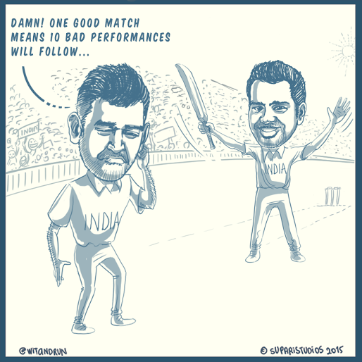 witandrun's tweet photo. Finally! A Rohit Sharma century! #OnceInABlueMoon #IndVsBan #AskCaptain #WeWontGiveItBack #BleedBlue #IAmWithBlue http://t.co/mE46Lg28Iw