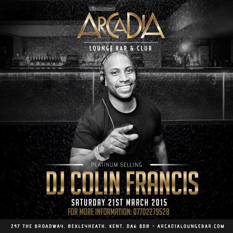 DJColinFrancis's tweet photo. This Saturday I'm back for a Set @ArcadiaLounge TABLES SOLD OUT! Msg @Kevin_Latta for Guestlist 👯💃🍻👌 http://t.co/Mmmul3ee0y