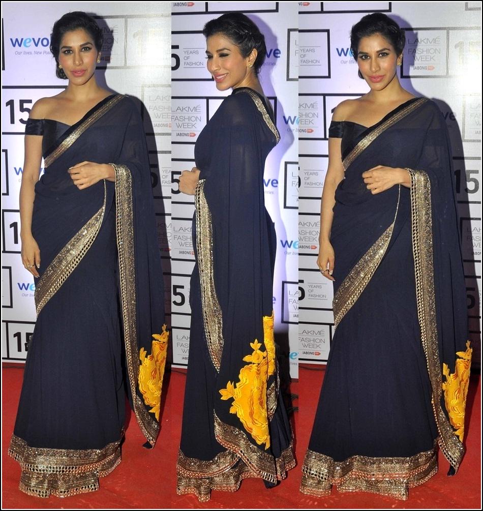 PrithamSadashiv's tweet photo. Gorgeous @Sophie_Choudry In @ManishMalhotra1 at his #BlueRunway Show on Day 2 #LakmeFashionWeek Summer Resort 2015. ❤ http://t.co/spk94XF68X